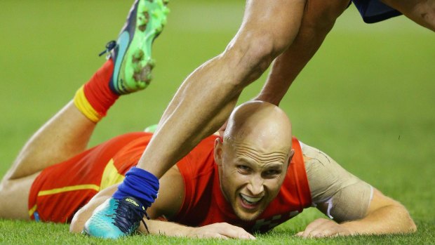 Sidelined: Gary Ablett of the Suns.