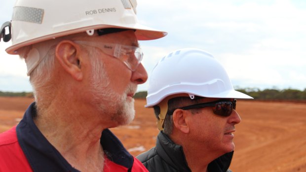 Sirius Resources chief operating officer Rob Dennis, left, and managing director Mark Bennett at the Nova nickel mine.