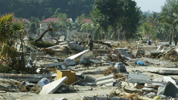 The remains of a resort in Khao Lak, north of Phuket.