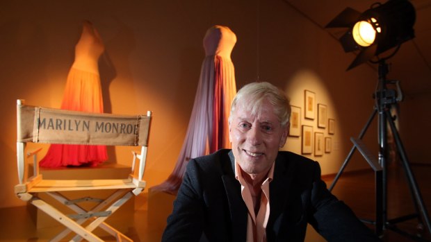 Marilyn Monroe collector Greg Schreiner at the exhibition in Bendigo.