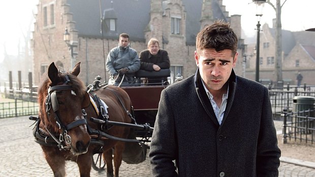 Colin Farrell in a scene from the movie In Bruges.