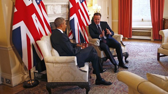 Prime Minister David Cameron meets US President Barack Obama.