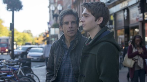 Ben Stiller and Austin Abrams star as father and son Brad and Troy in <i>Brad's Status</i>.