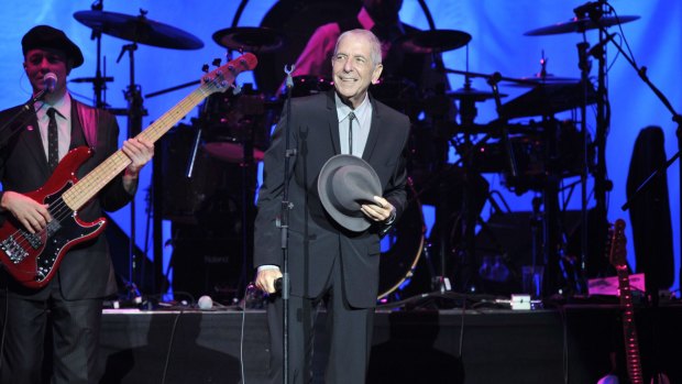 Leonard Cohen in concert at Melbourne's Rod Laver Arena, 2009.