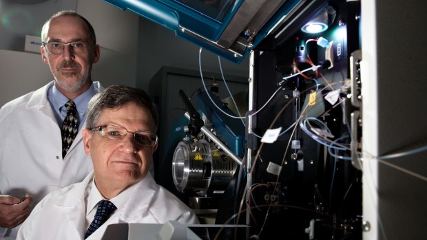Professors Phil Robinson and Roger Reddel will use mass spectrometers (pictured) to conduct the ProCan project at the Children's Medical Research Institute in Westmead.