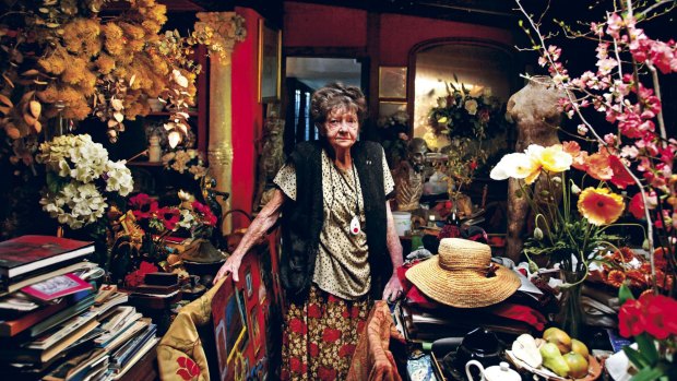 Margaret Olley pictured in her Paddington home in 2010.