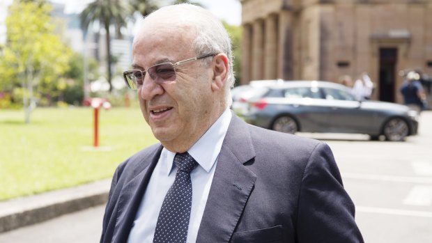 Eddie Obeid leaves the Darlinghurst Supreme Court on the second day of his trial.