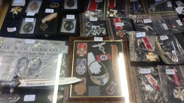 Another case of Nazi memorabilia which will go on sale in the ACT on Sunday.