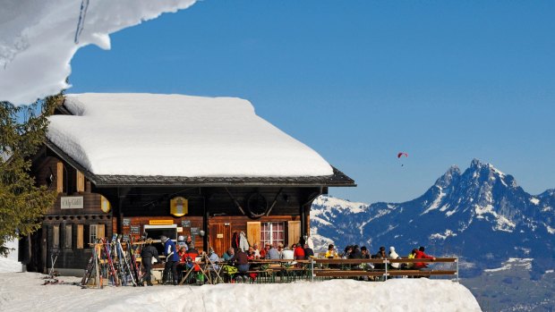 The Gaedili restaurant at Klewenalp ski resort above Lake Lucerne.