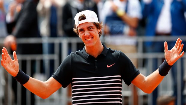 Thanasi Kokkinakis played 32 top-level matches in 2015, including all four grand slam events, for the first time.