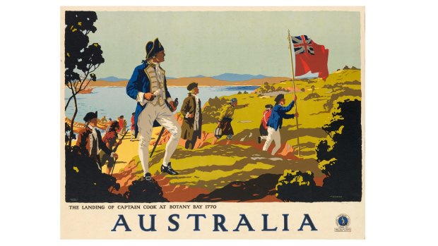 The landing of Captain Cook at Botany Bay in 1770.