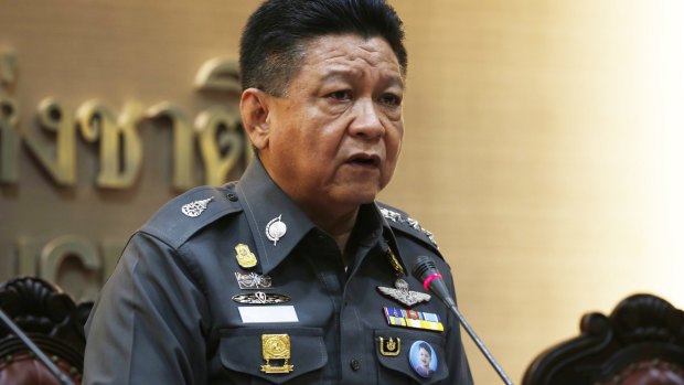 Thai police spokesman Prawut Thawornsiri. Thai authorities are questioning two Indian men in connection with the Bangkok bombing.