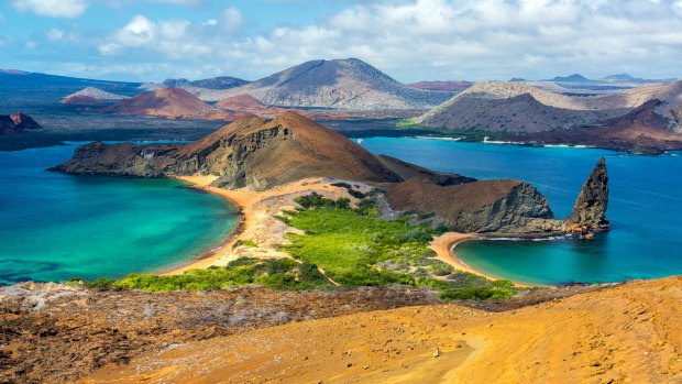 A view from Bartolome Island.