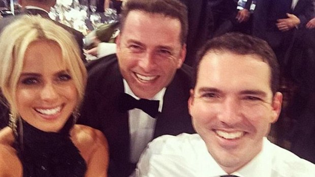 Karl Stefanonic with Peter Stefanovic and Sylvia Jeffreys.