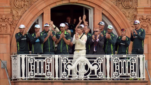 Cricket - England v Australia - Michael Clarke and team mates applaud after the first day of the second Ashes Test match

Livepic