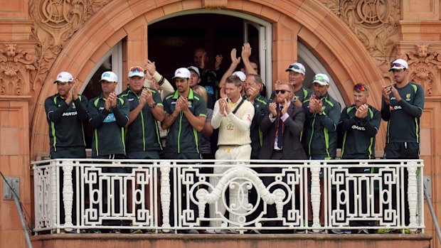 Cricket - England v Australia - Michael Clarke and team mates applaud after the first day of the second Ashes Test match

Livepic