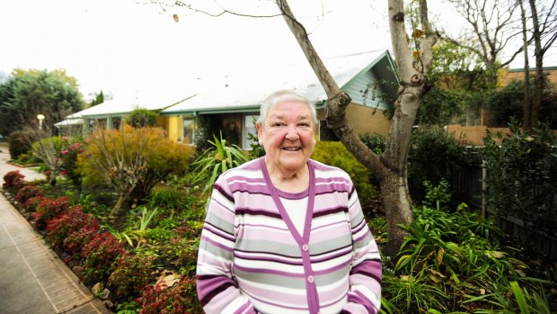 Anne Eccleston,73, has lived in her small public housing complex in Garran for 10 years. 