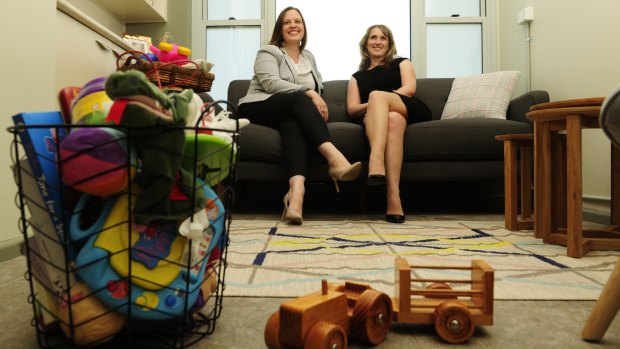 Kate Carnall, left, and Brigid Ryan will use their extensive experience in public and private mental health services, as well as their own experience as mothers, to shape the new Duffy-based perinatal service, named Brighter Beginnings Psychology and Wellbeing. 