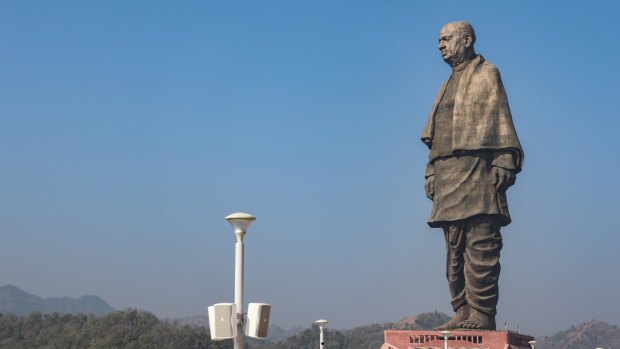 The 182-metre Statue of Unity is the world's tallest statue. 