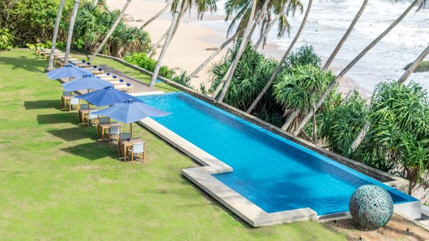 The infinity pool is a serene swimming option for when the waves get too wild.