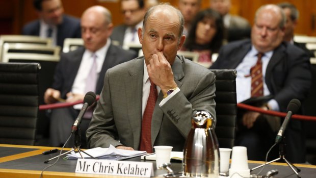 IOOF chief executive Chris Kelaher fronts a Senate hearing into misconduct in the financial services sector on Tuesday.