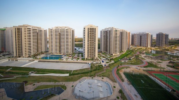 A general view of the Olympic and Paralympic Village in Barra da Tijuca.