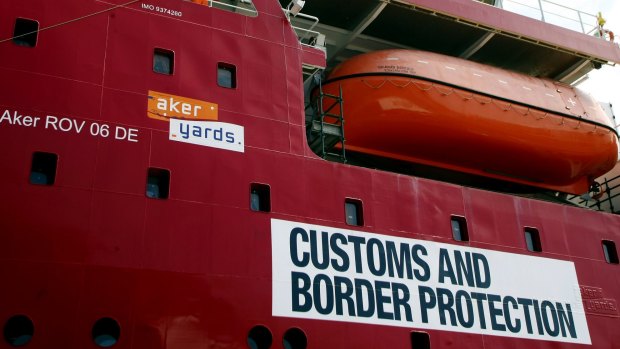 An employee on a Customs and Border Protection boat pointed a work-issued knife in a joking manner.
