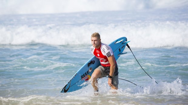 Mick Fanning of Australia after his Round 3 heat at the Billabong Pipe Masters. 