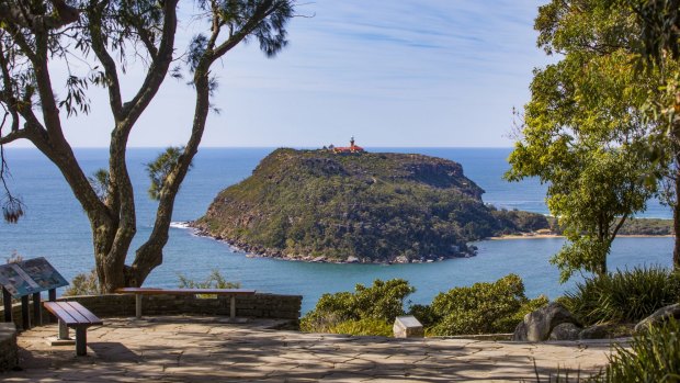 Barrenjoey Head from West Head lookout.