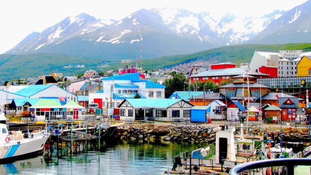 Colourful houses at the end of the world.