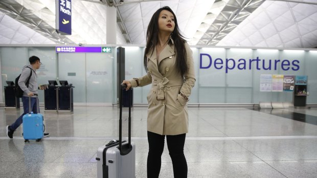 Anastasia Lin at Hong Kong International Airport last year.