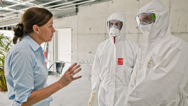 Healthcare workers from Aspen Medical undergo Ebola training.