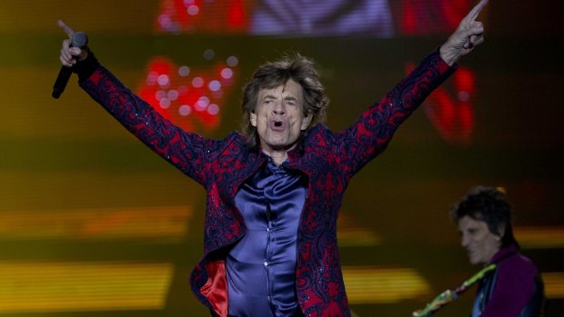 Still rockin' ... Mick Jagger performs during The Rolling Stones' América Latina Olé at Foro Sol in Mexico City. 