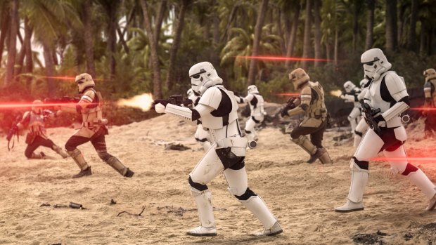Imperial Troopers in <i>Rogue One: A Star Wars Story</i>.