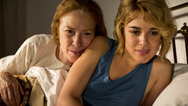 Susie Sanchez (left) and Adriana Ugarte in the Pedro Almodovar film <i>Julieta</i>.