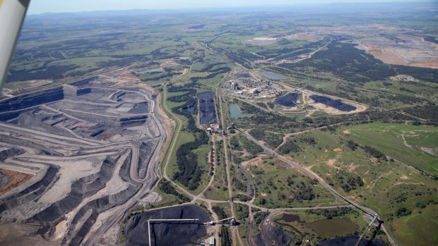 Coal mines in the Hunter Valley near Singleton.