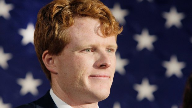 Joseph Kennedy III attends a campaign event for the senate candidacy of Martha Coakley in 2012.