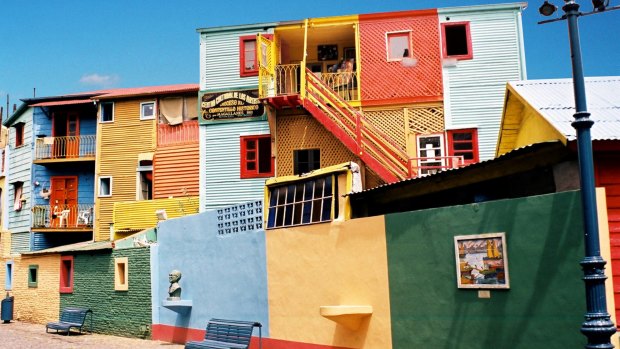 Colourful streetscape in Buenos Aires.