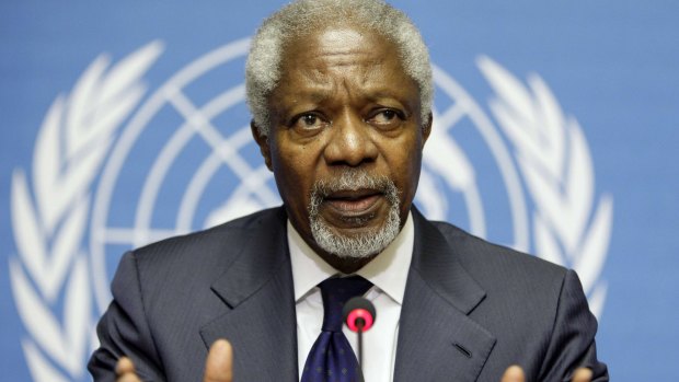Former UN Secretary General Kofi Annan.