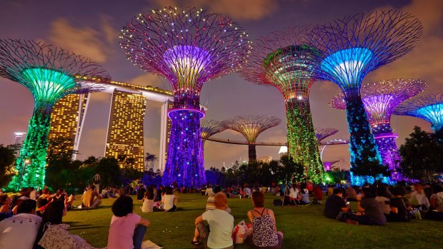Singapore's landmark Gardens by the Bay park delivers a colourful show that appeals to all ages.