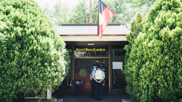 Police remove Aboriginal activists from the old Lobby Restaurant in November.