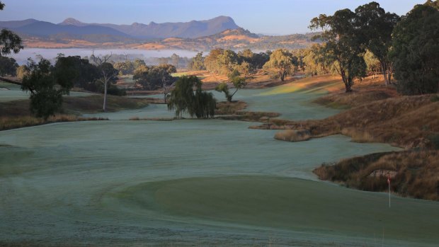 The fairways of Cathedral Lodge Golf Club snake through rolling countryside near Alexandra, north-east of Melbourne.