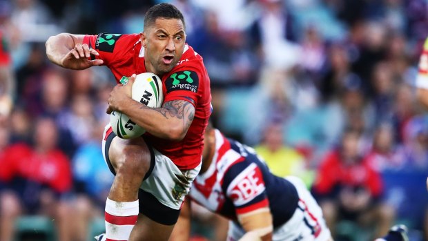 Out of form: Benji Marshall during the round 24 match between the Dragons and the Roosters.