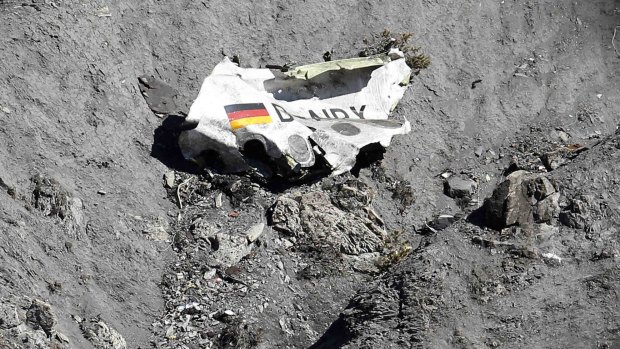 Wreckage of the Germanwings Airbus A320 at the site of the crash in France in March.