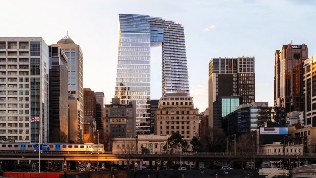 The arched tower proposed for Collins Street, also known as the ''Pantscraper'', has received a mixed response.