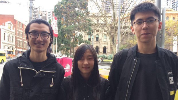 King Huang, Qian Ying and Liam Xue left China to live and study in Melbourne. 