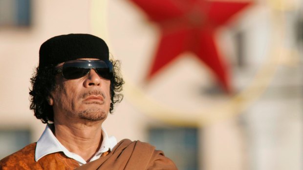 Muammar Gaddafi, seen here in Minsk in 2008, ruled Libya for more than 40 years before he was deposed and brutally murdered.  