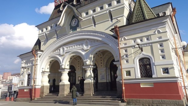 Final stop: Vladivostok's railway station. 