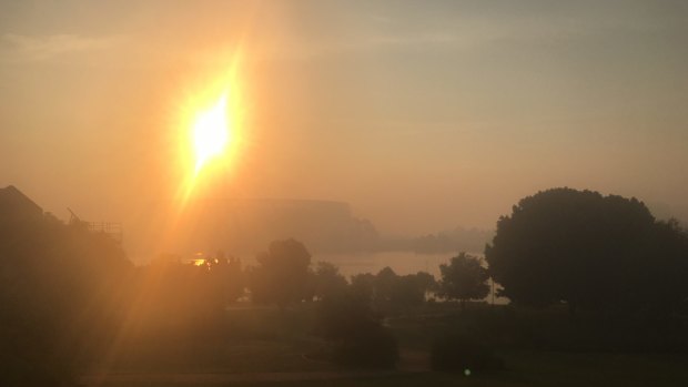 Perth was covered in a smoky haze on Saturday morning because of prescribed burns.