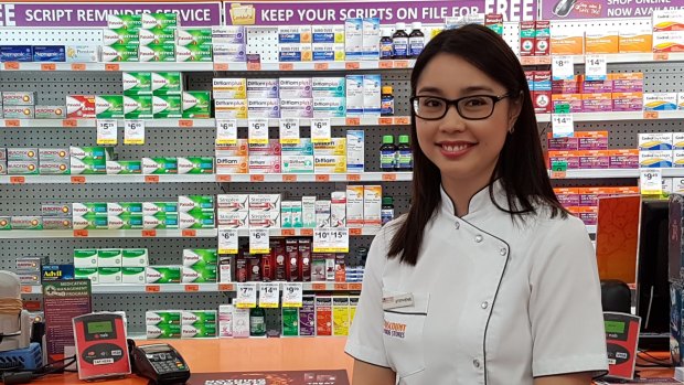 Pharmacist Stephenie Shea oversees professional services in the country's Discount Drug Stores. 